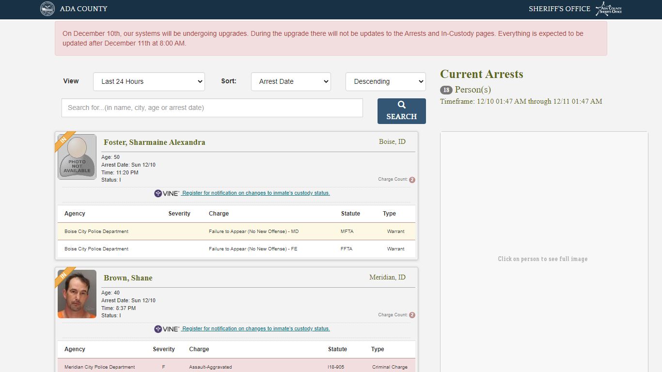 Arrests - Id